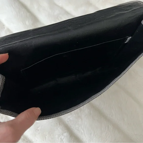 Carlos Falchi 1980s Grey/Brown/Black Exotic Skins Vintage Clutch